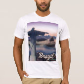 ブラジルの旅行ポスターアートプリント Tシャツ (正面)