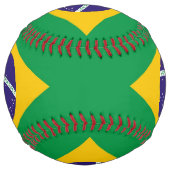 ブラジルの旗との愛国心が強いソフトボール ソフトボール (正面)
