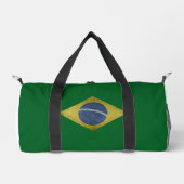 ブラジルの旗と国章 ダッフルバッグ (正面)