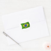ブラジルの旗のステッカー ラウンドシール (封筒)