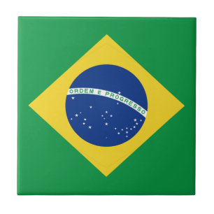 ブラジルの旗のセラミックタイル タイル