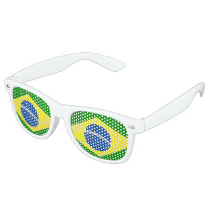 ブラジルの旗のデザイン レトロサングラス