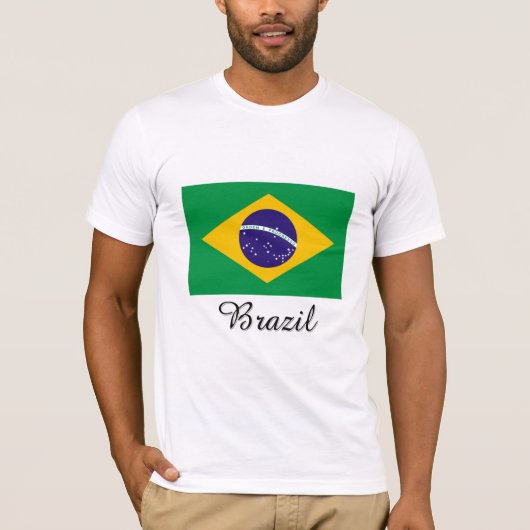 ブラジルの旗のデザイン Tシャツ (正面)