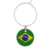 ブラジルの旗のワインチャーム
