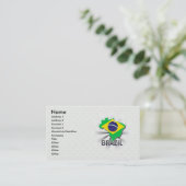 ブラジルの旗の地図2.0 名刺 (スタンド正面)