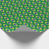 ブラジルの旗の蜜蜂の巣の包装紙 ラッピングペーパー (角)