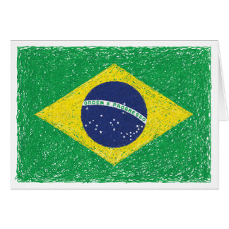 ブラジルの旗の*Hand-sketch*のブラジル人