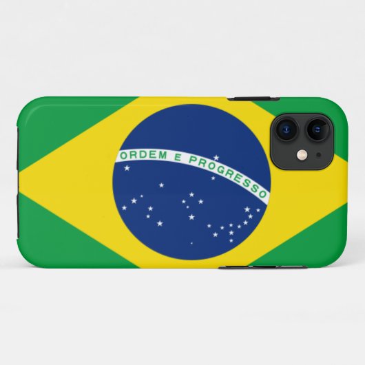 ブラジルの旗のiPhoneの場合 Case-Mate iPhoneケース (裏面(横))