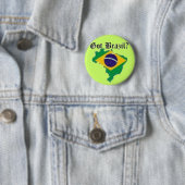 ブラジルの旗のTシャツおよび等 缶バッジ (インサイチュ)
