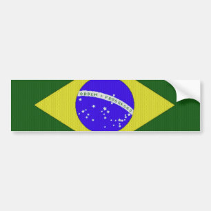 ブラジルの旗はバンパーステッカーをタイルを張りました バンパーステッカー