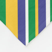 ブラジルの旗は着色されたストライプなパターンをインスパイア フリースブランケット (角)