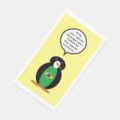 ブラジルの旗を着たおしゃべりペンギンさん カスタマイズ可能 (コーナー)
