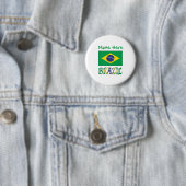 ブラジルの旗タイルパーソナライズドヘリテージ 缶バッジ (インサイチュ)