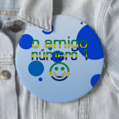 ブラジルの旗色のOの友達Número 1 缶バッジ (インサイチュ)