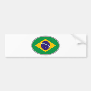 ブラジルの旗-クールなデザイン! バンパーステッカー