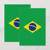 ブラジルの旗 サンキューカード (正面/裏面)