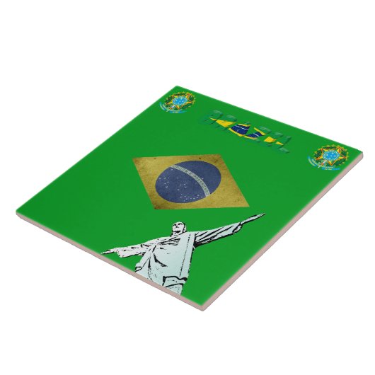 ブラジルの旗 タイル (側面)