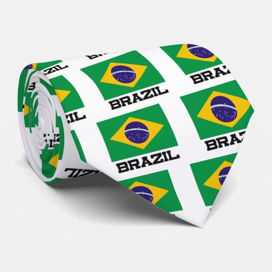 ブラジルの旗 ネクタイ (ロール)
