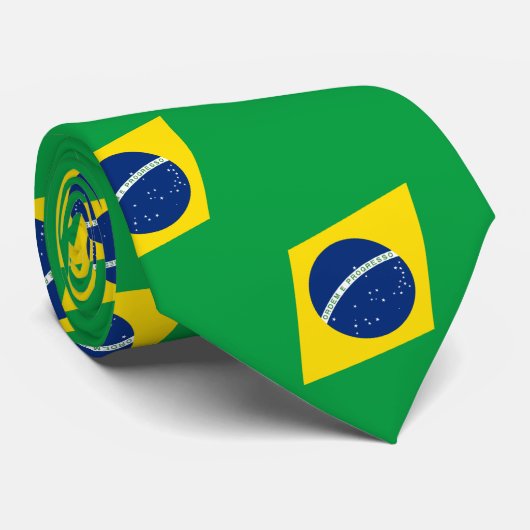 ブラジルの旗 ネクタイ (ロール)