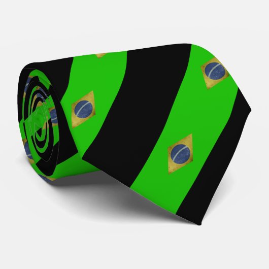 ブラジルの旗 ネクタイ (ロール)