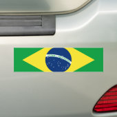 ブラジルの旗 バンパーステッカー (車上)