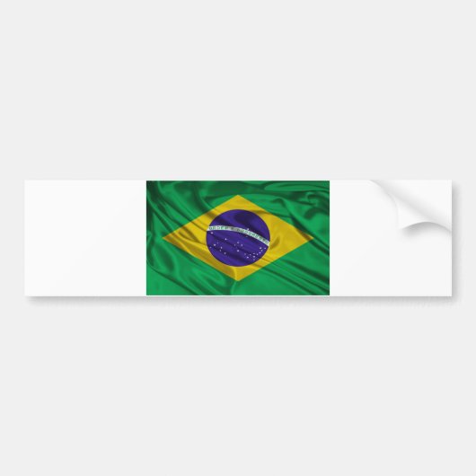 ブラジルの旗 バンパーステッカー (正面)