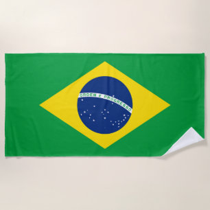 ブラジルの旗 ビーチタオル