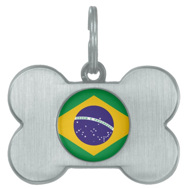 ブラジルの旗 ペットネームタグ (正面)