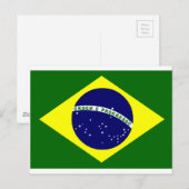 ブラジルの旗 ポストカード (正面/裏面)