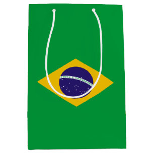 ブラジルの旗 ミディアムペーパーバッグ