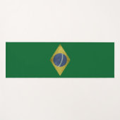 ブラジルの旗 ヨガマット (正面(横))