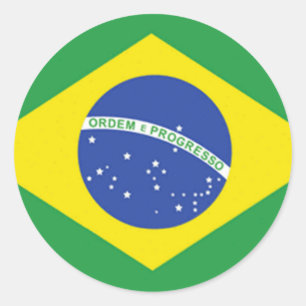 ブラジルの旗 ラウンドシール