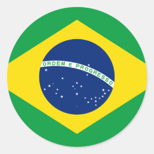 ブラジルの旗 ラウンドシール