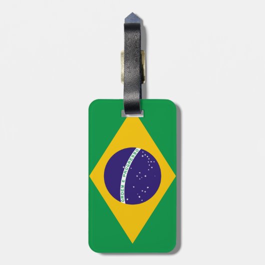 ブラジルの旗 ラゲッジタグ (裏面縦)
