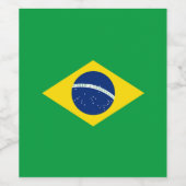 ブラジルの旗 ワインラベル (シングルラベル)