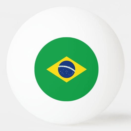 ブラジルの旗 卓球ボール (正面)