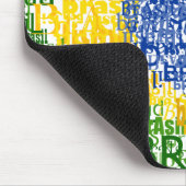 ブラジルの旗-原文のブラジル マウスパッド (コーナー)