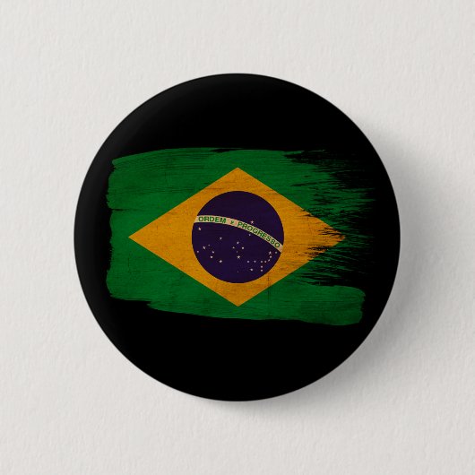 ブラジルの旗 缶バッジ (正面)
