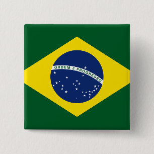 ブラジルの旗 缶バッジ