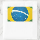 ブラジルの旗 長方形シール (バッグ)