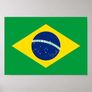 ブラジルの旗- Bandeiraはブラジルをします ポスター