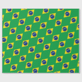 ブラジルの旗- Bandeiraはブラジルをします ラッピングペーパー (フラット)