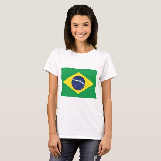 ブラジルの旗 Tシャツ (正面フル)