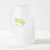 ブラジルの曇らされたガラスのビールのジョッキ フロストグラスビールジョッキ (正面左)