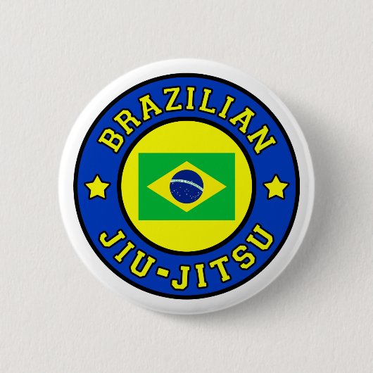 ブラジルの柔術 缶バッジ (正面)