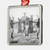 ブラジルの椅子かごおよび人の頼むこと メタルオーナメント (左)