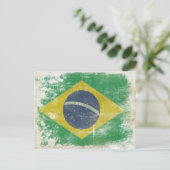 ブラジルの汚れフラグ付きポストカード ポストカード (スタンド正面)