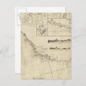 ブラジルの海岸の概要の図表 ポストカード (正面/裏面)