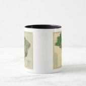 ブラジルの物理的なパノラマ地図ブラジル マグカップ (中央)