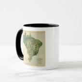 ブラジルの物理的なパノラマ地図ブラジル マグカップ (正面左)